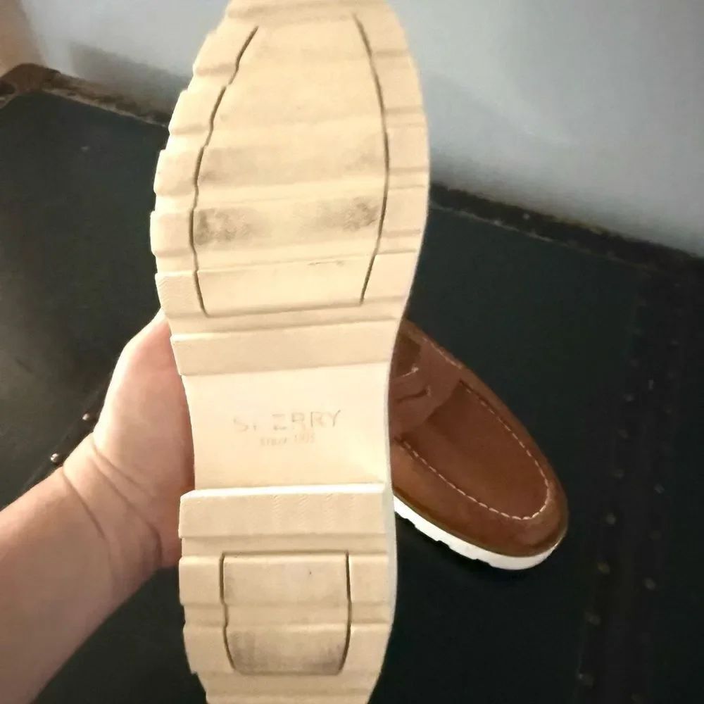 Sperry Chunky Penny Loafers Shoes Tan Size 9.5 - Picture 3 of 4